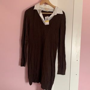 (MICHAEL KORS) Sweater dress with popped collar